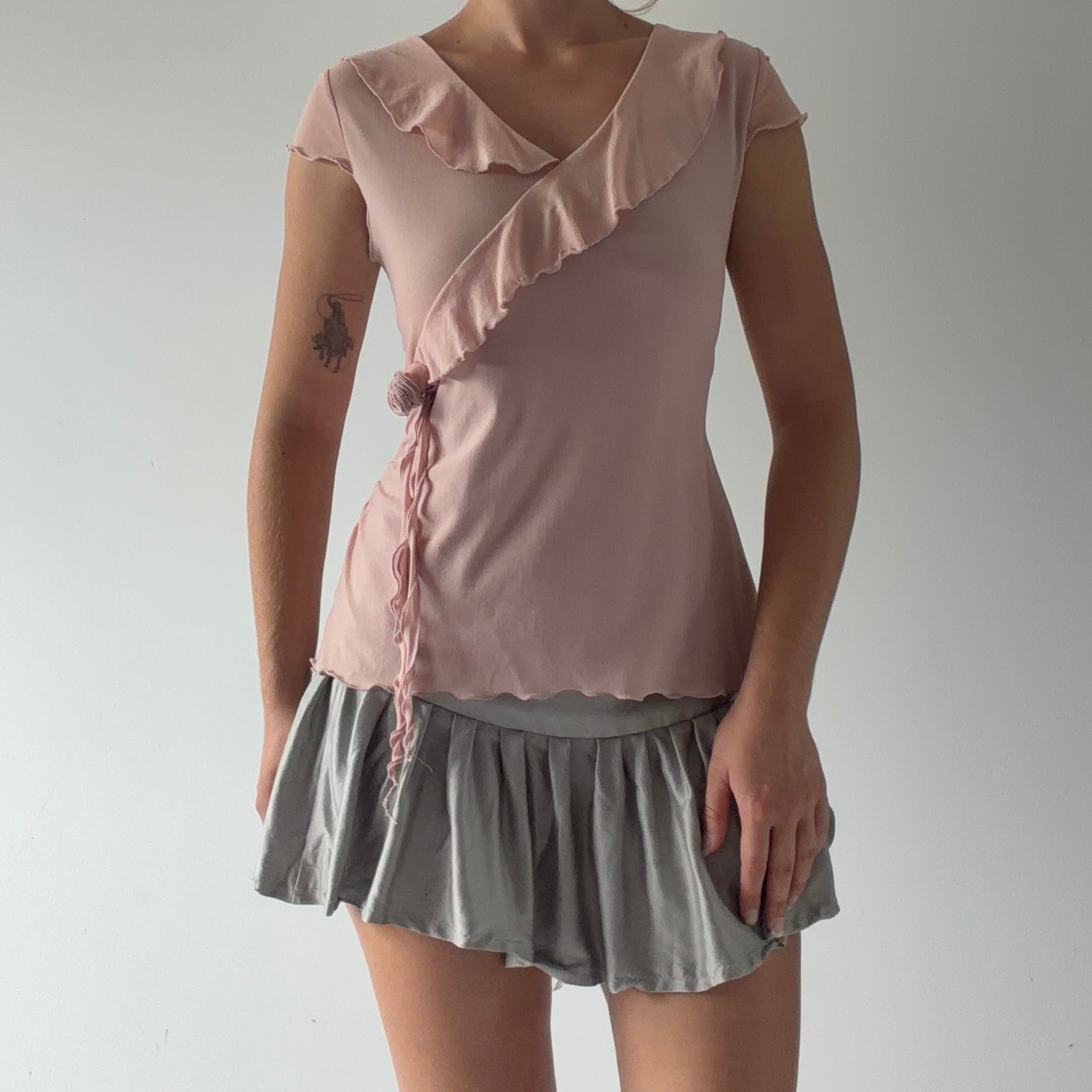 Crossroads Ruffle Rosette Top | 10-12