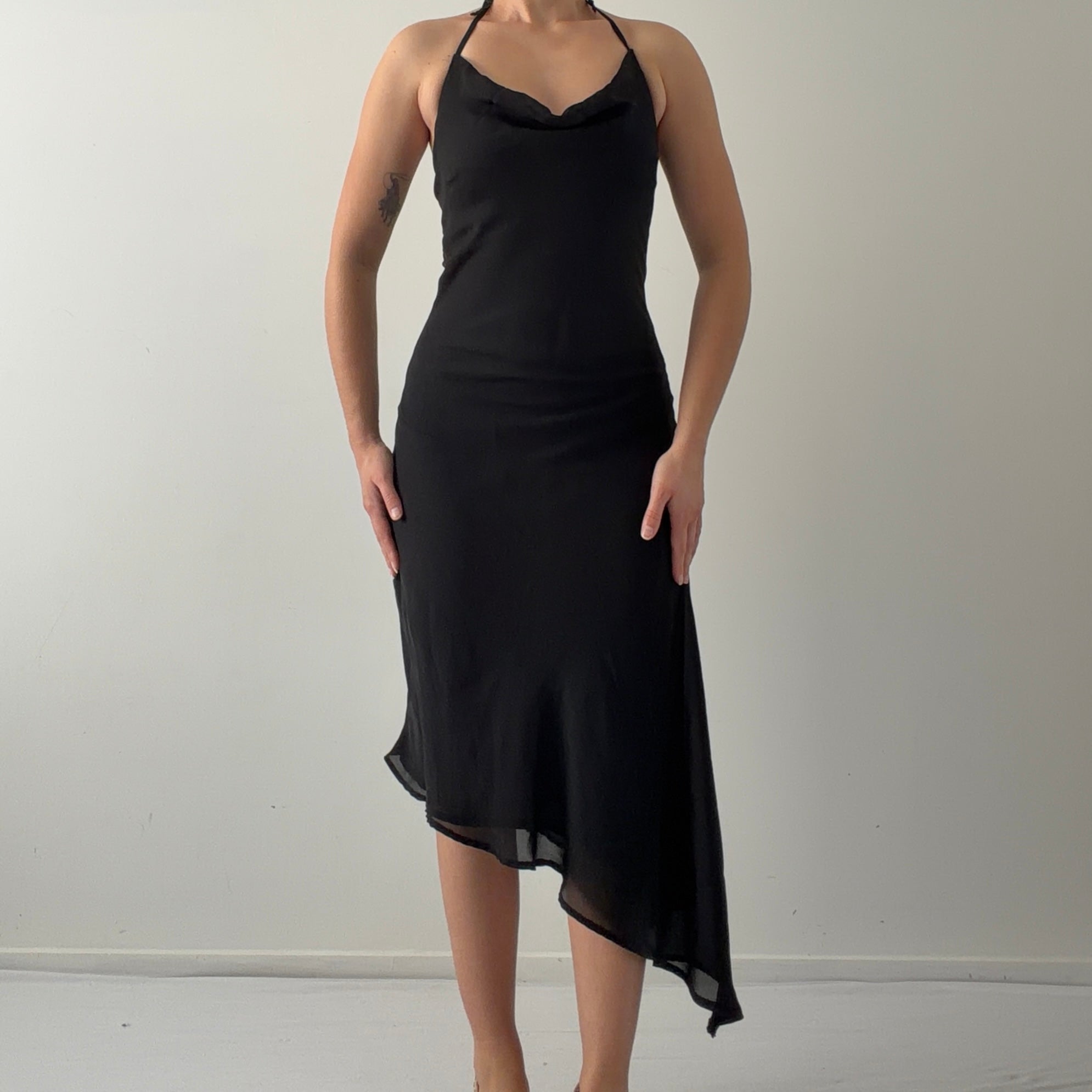 Etam Cowl Asymmetric Dress | S