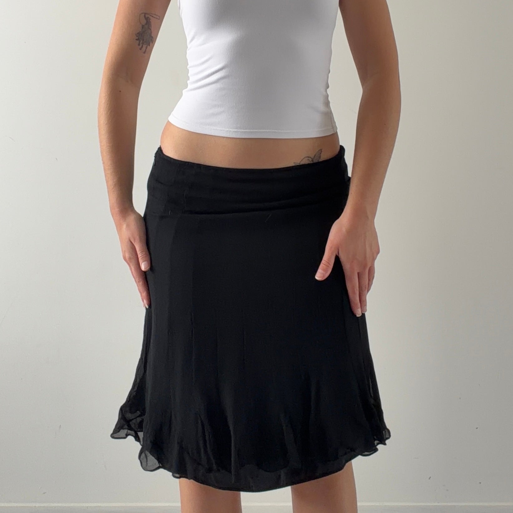 Antonio Melani Silk Midi Skirt | XS