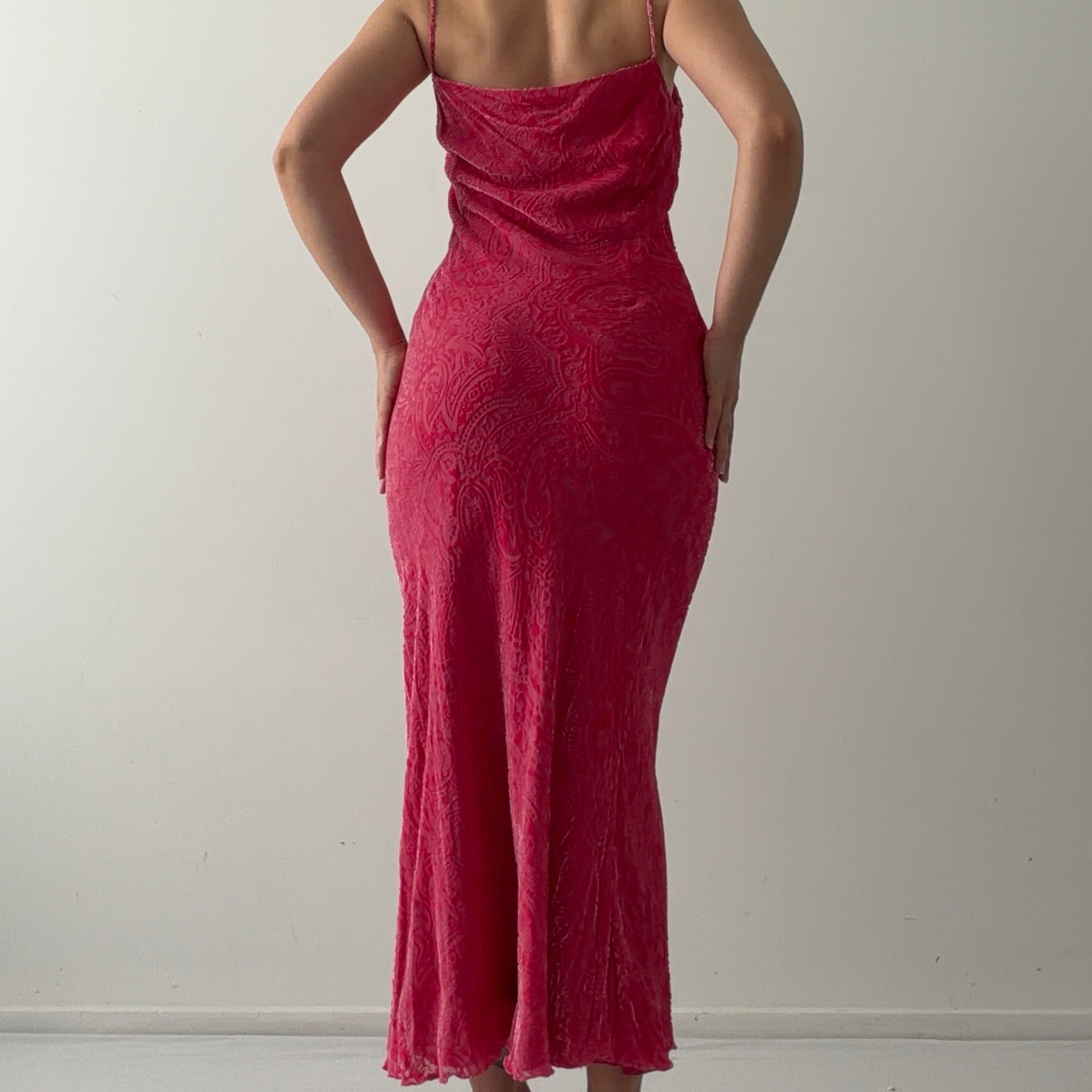 Kaliko Silk Velvet Burnout Dress | 8-10
