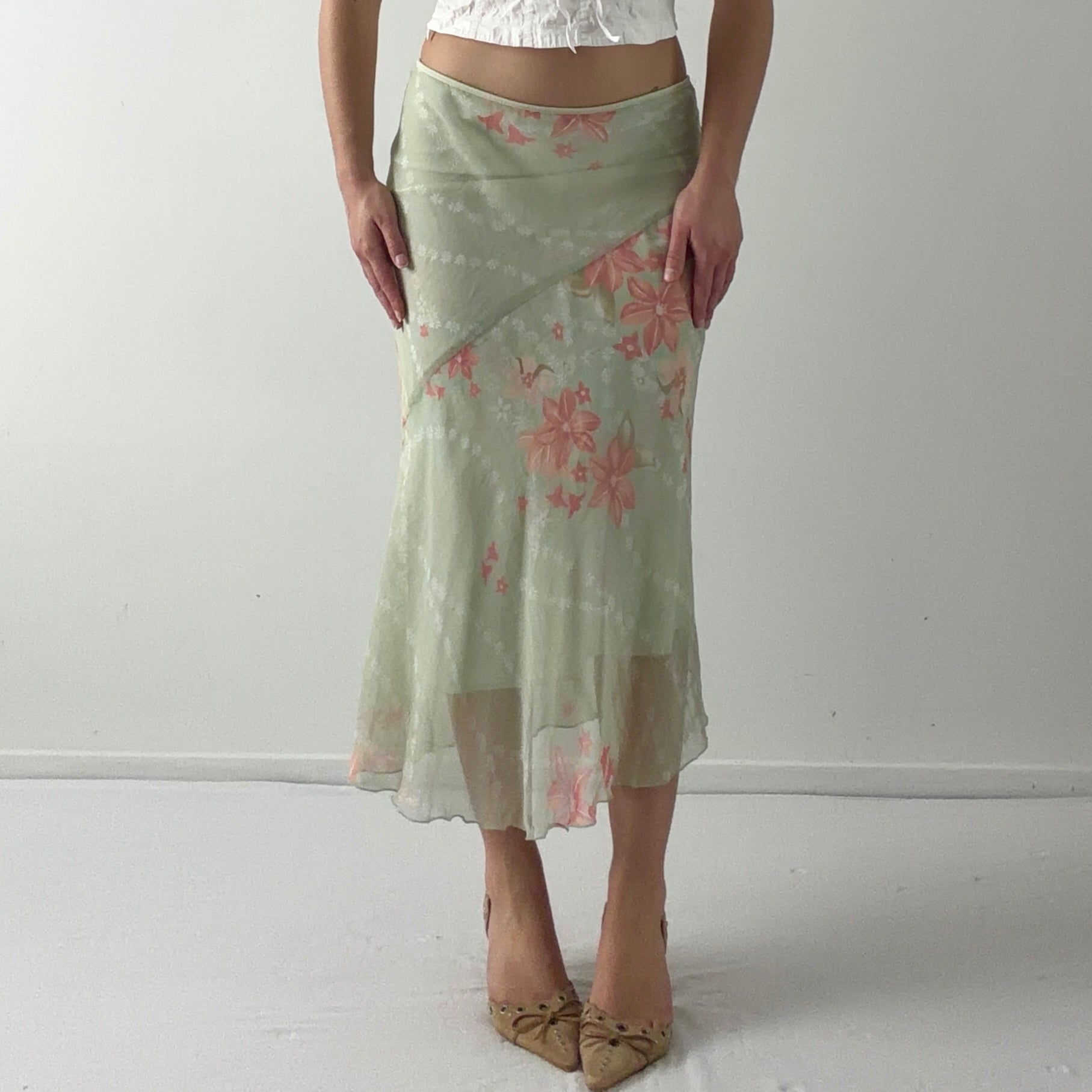 Wrapper Floral Midi Skirt | 8-10