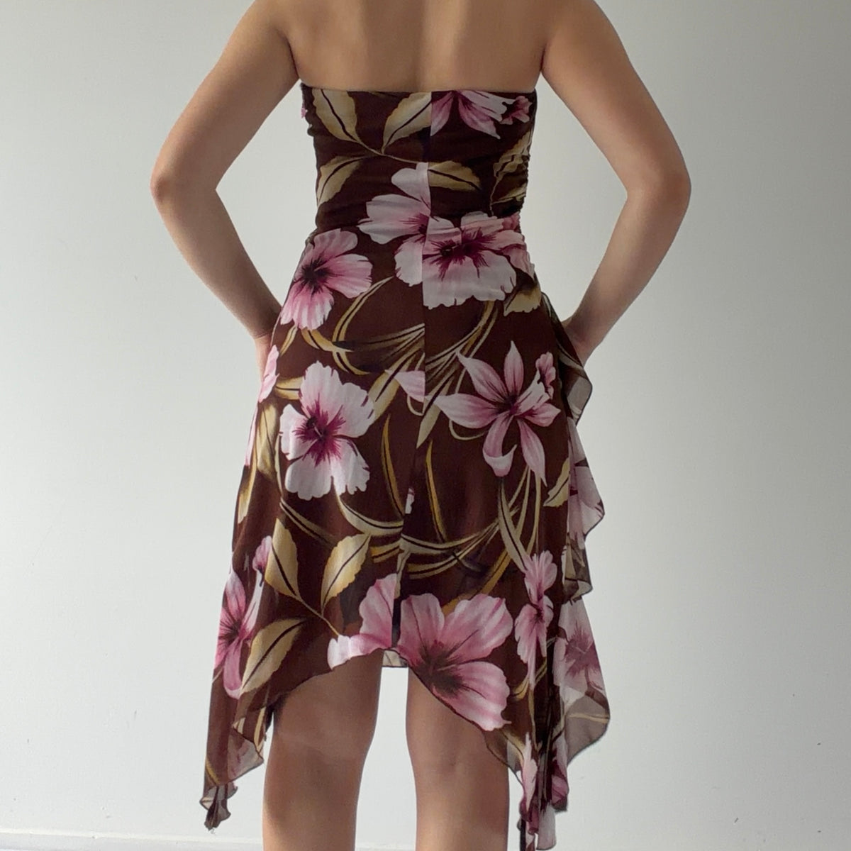 My Michelle Strapless Midi Dress | Made in USA | M