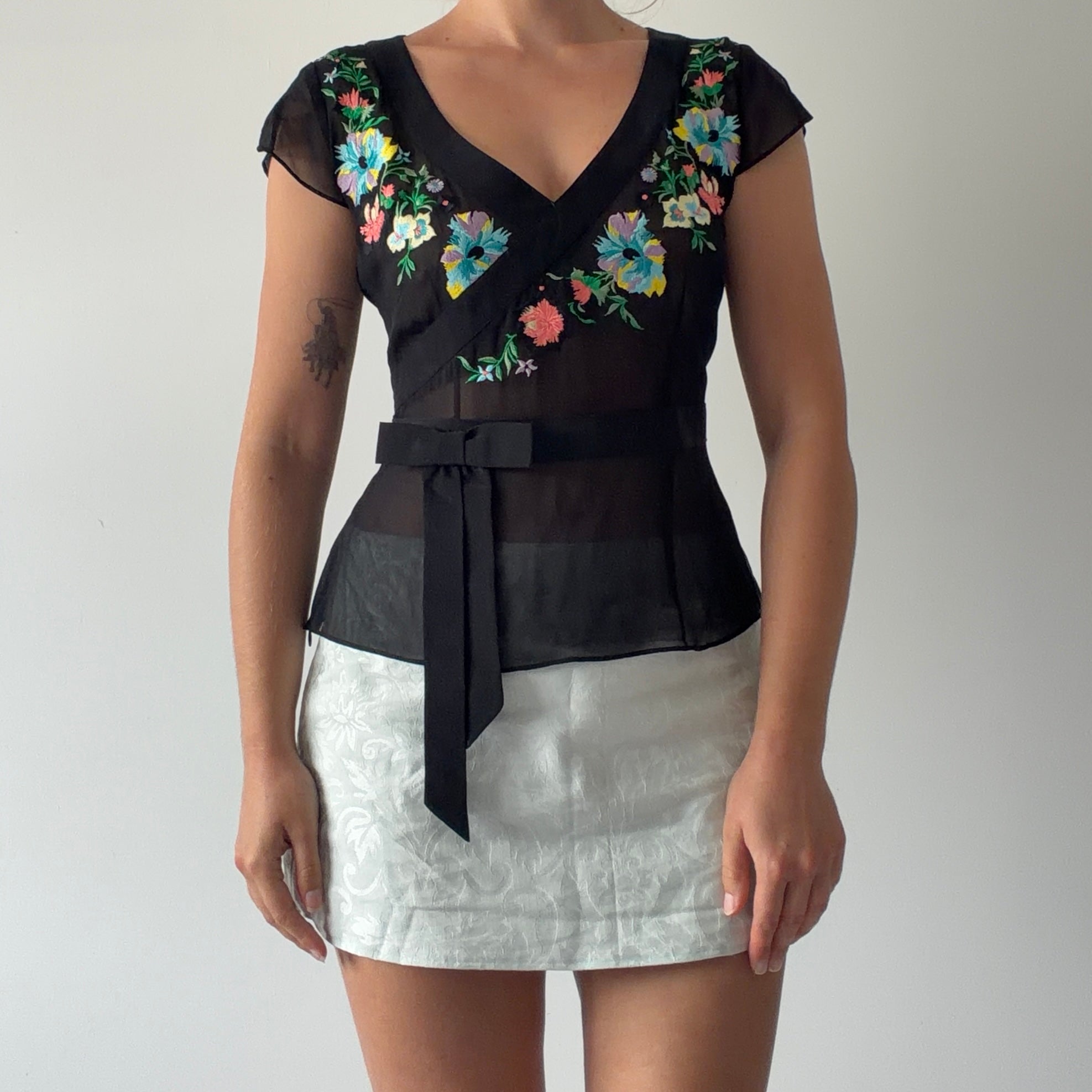 Karen Millen Silk Babydoll Top | 8-10