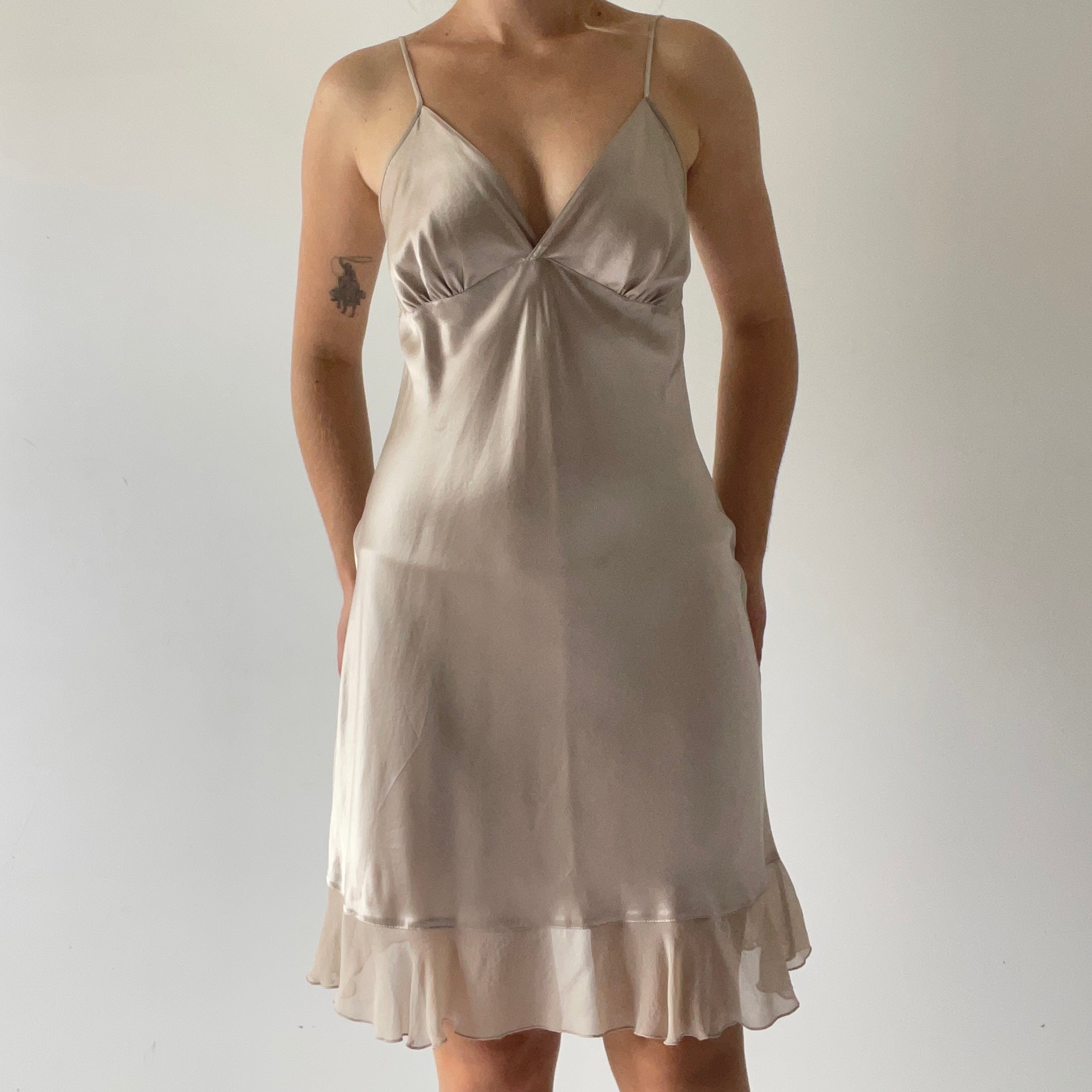 Silk Midi Slip Dress | 6-8