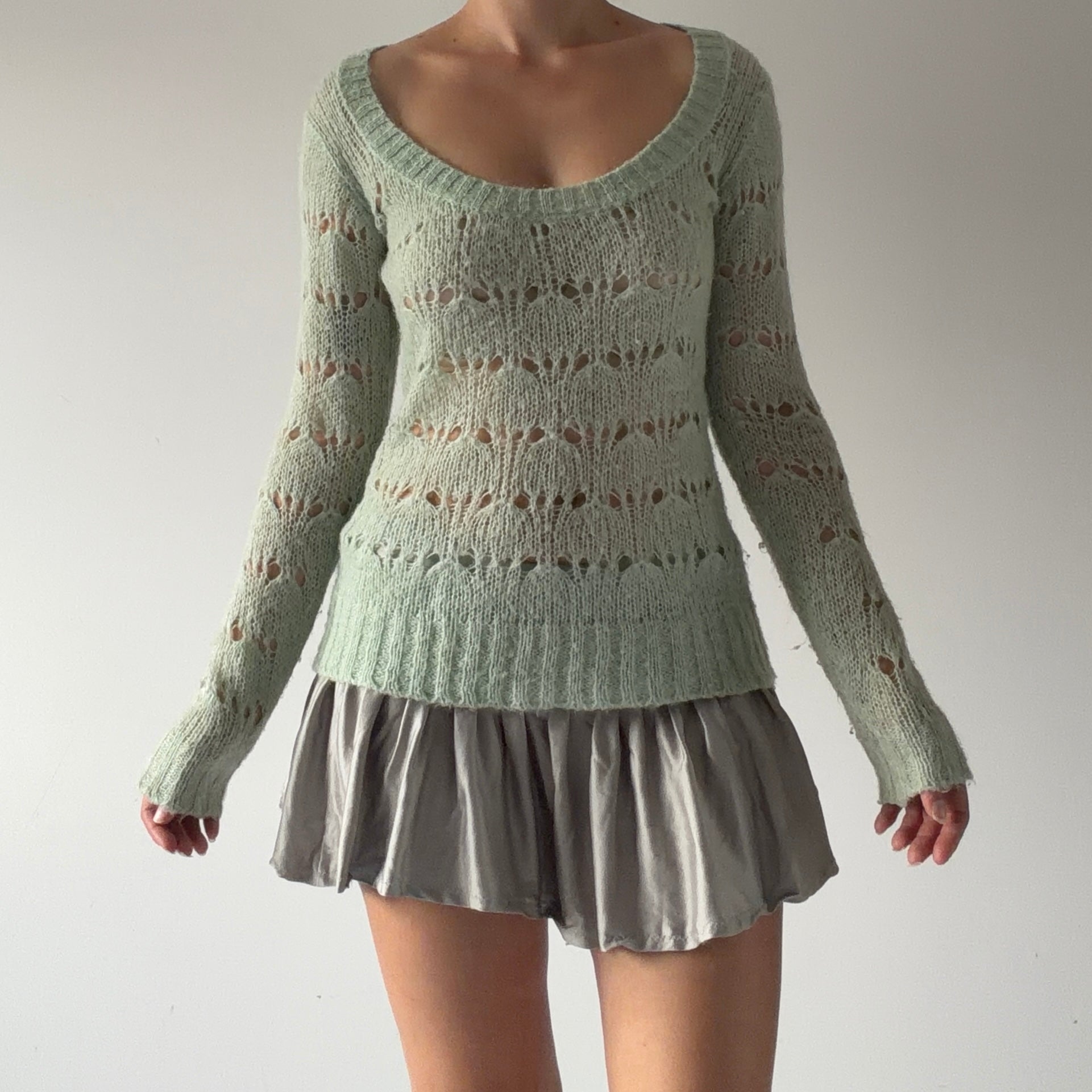 Sea Green Mohair Knit | S