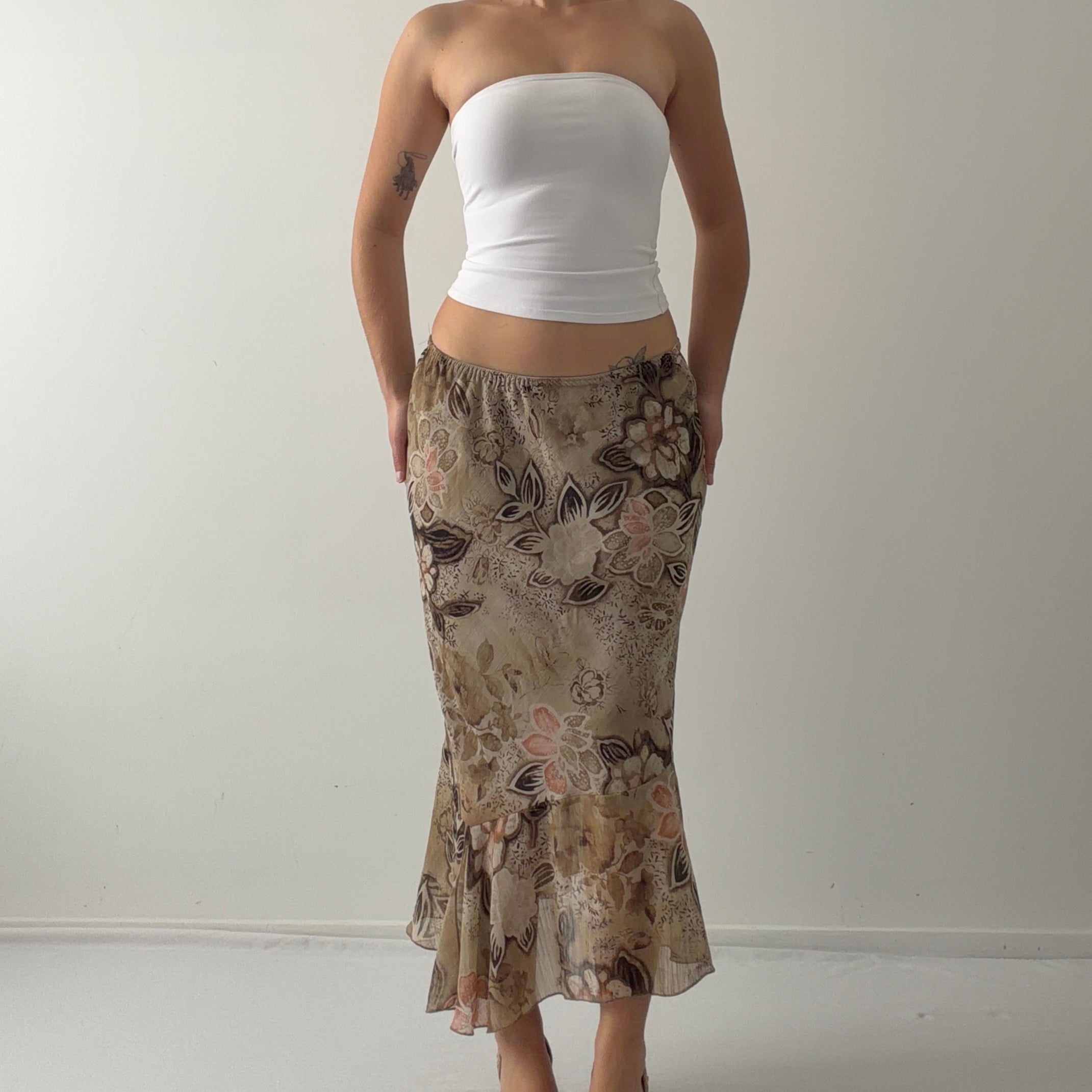 Tradition Floral Midi Skirt | Made in Canada | 12-14