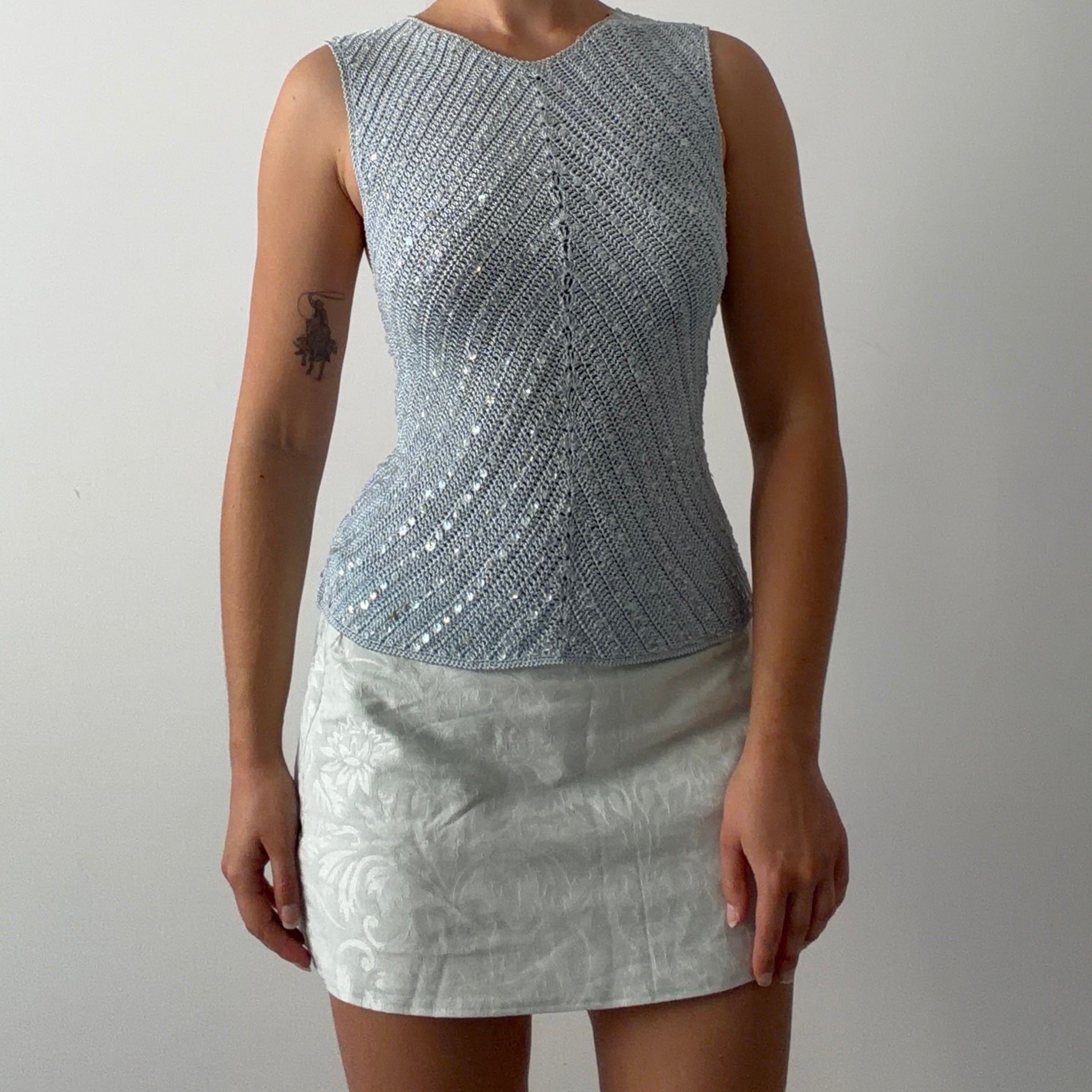Alibi Sequin Crochet Top | 8-12