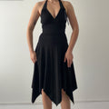 My Michelle Handkerchief Halter Dress | Made in USA | S