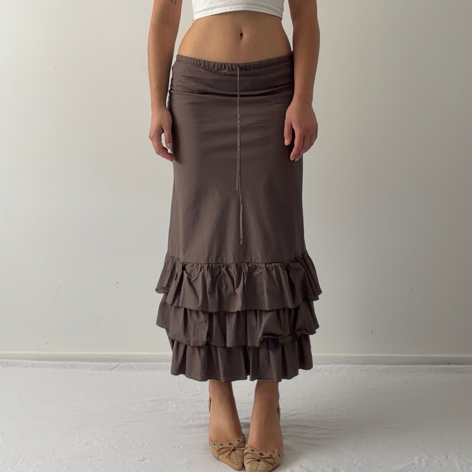 Silva Guanta Ruffle Midi Skirt | 6-8