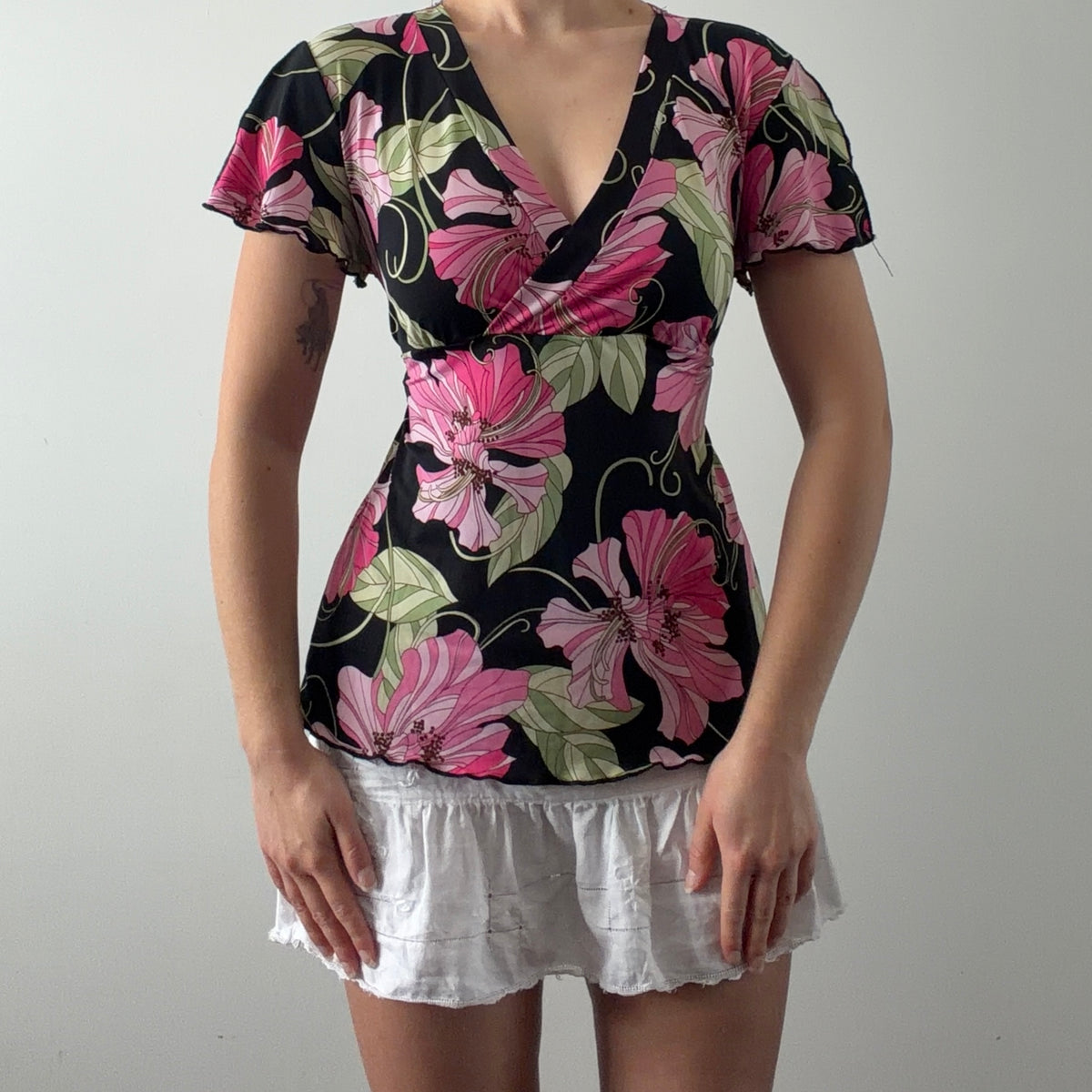 JTB Floral Babydoll Top | S-M
