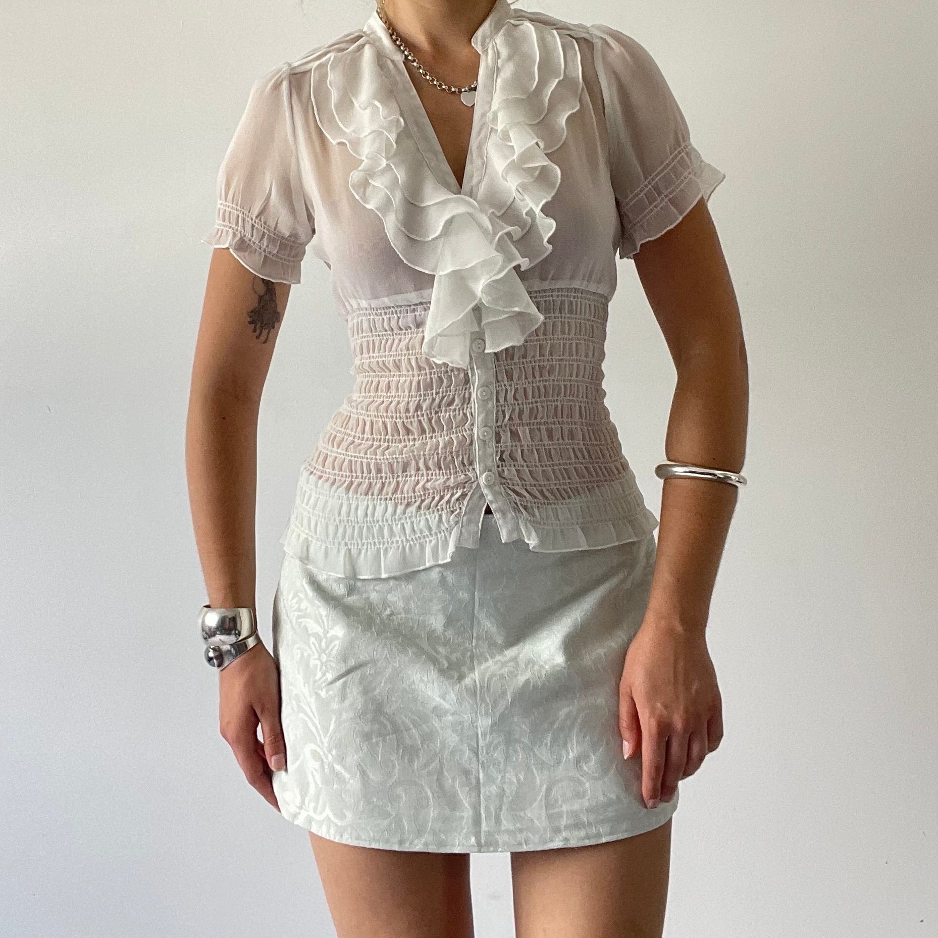 Valleygirl Ruched Babydoll Top | 8-10