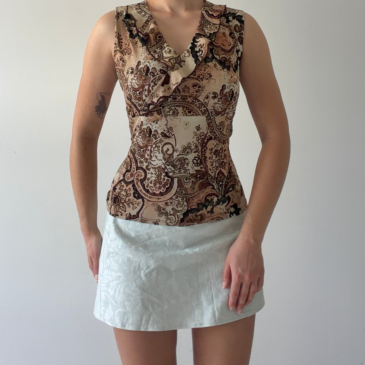 MKM Paisley Ruffle Cami | L