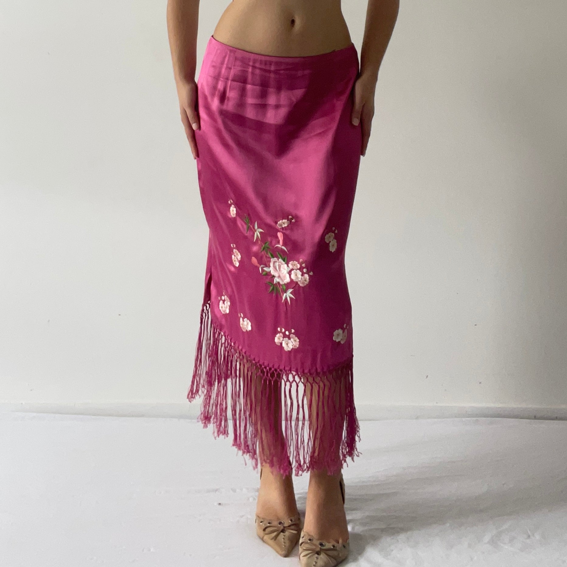 *Rare* Warehouse Silk Skirt | 10-14