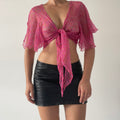 Polka Dot Silk Wrap Top | 6-8