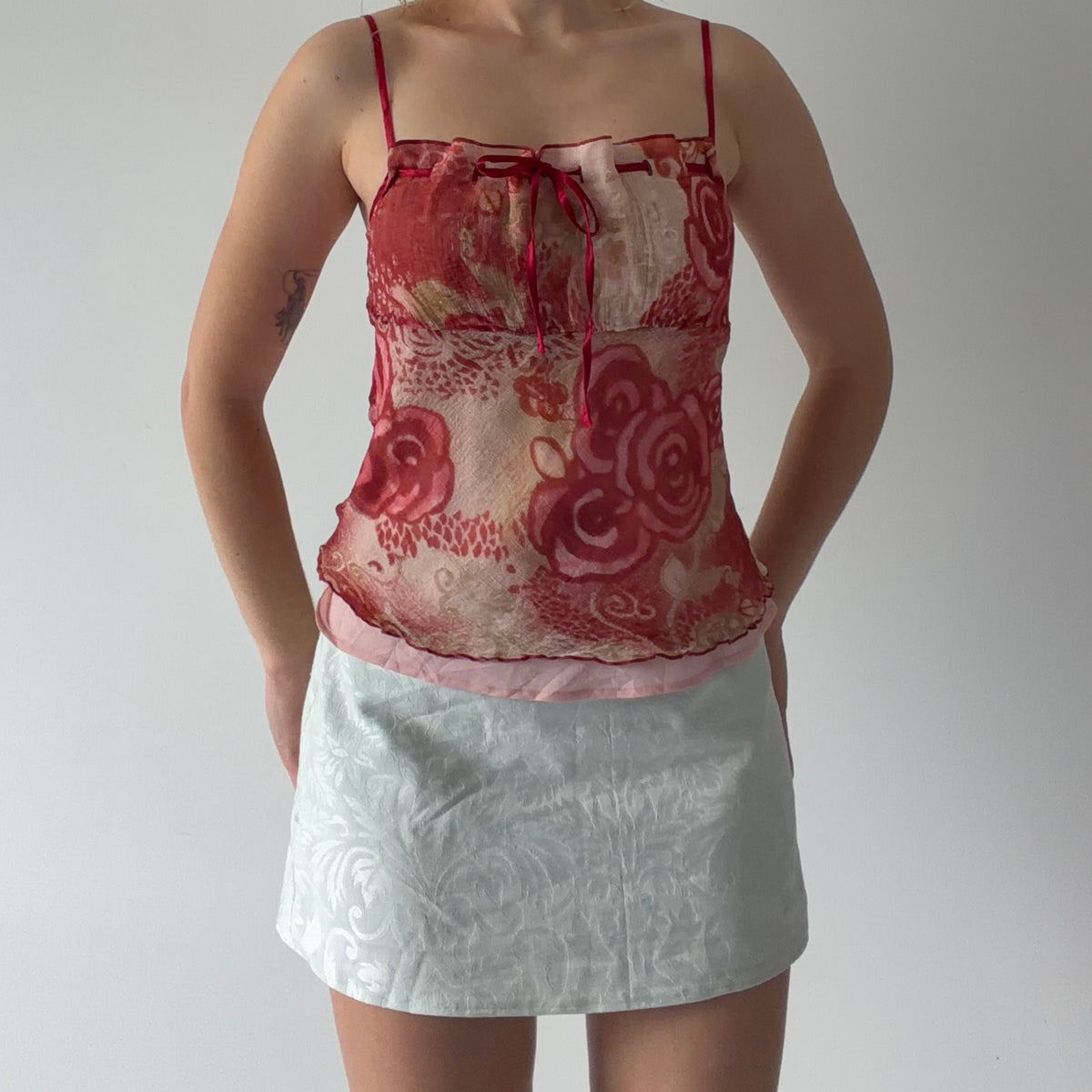 Ishwar Rose Babydoll Cami | L