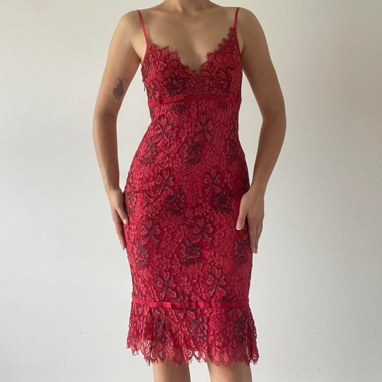 Moss & Spy Lace Midi Dress | S