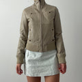 Mango Leather Moto Jacket | XS