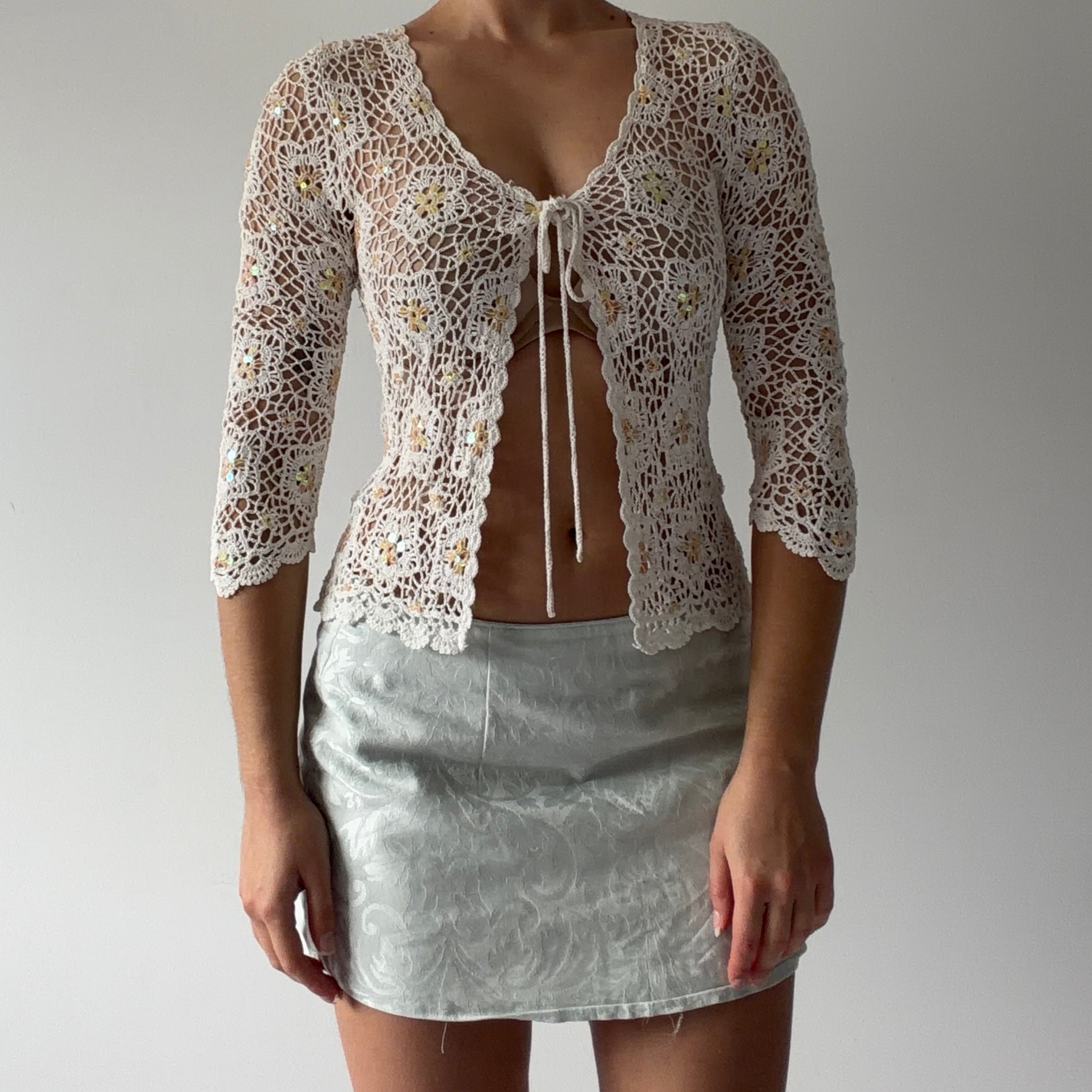 Oasis Sequin Crochet Top | 6-8