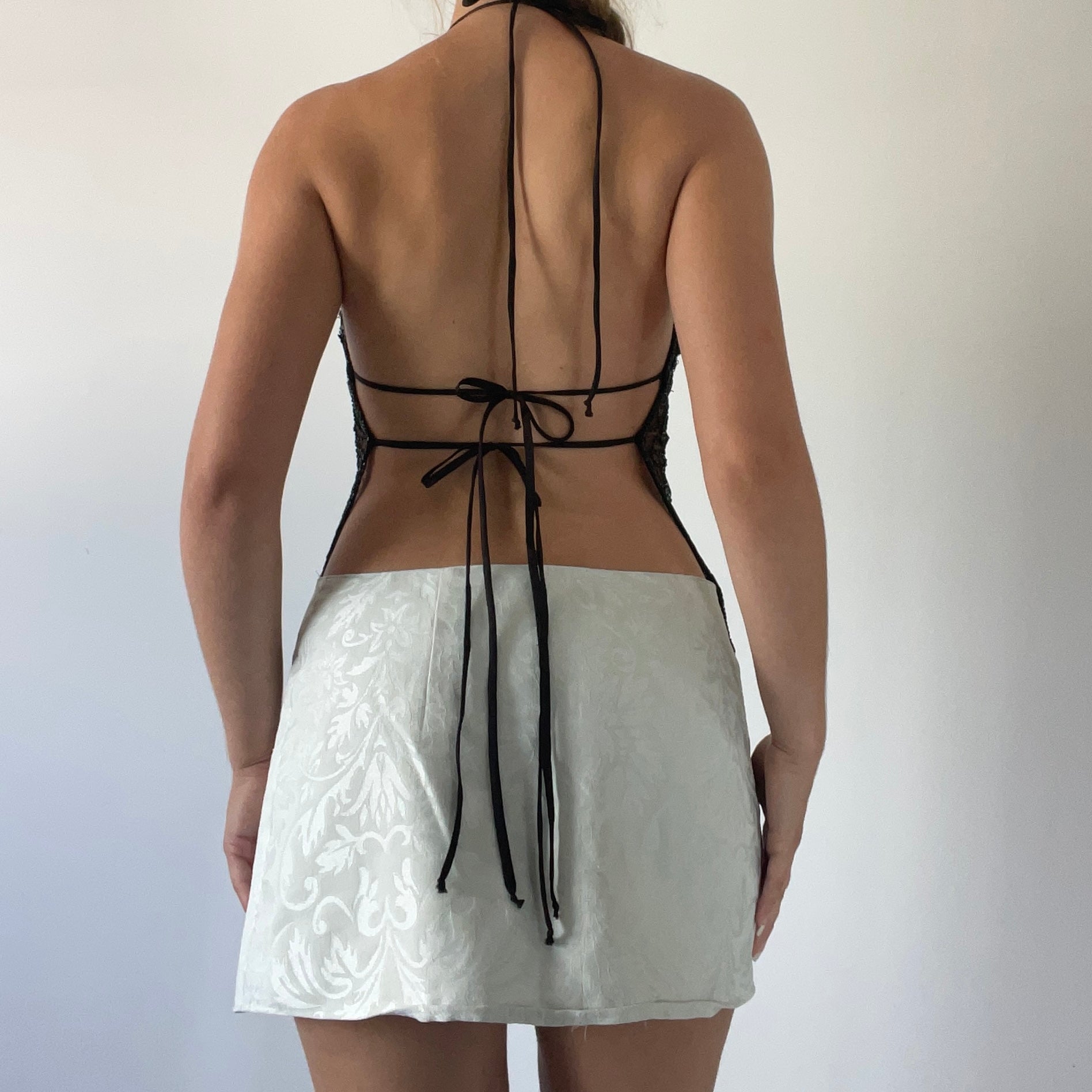 00s Beaded Backless Top