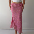 Worthington Paisley Ruffle Midi Skirt | M