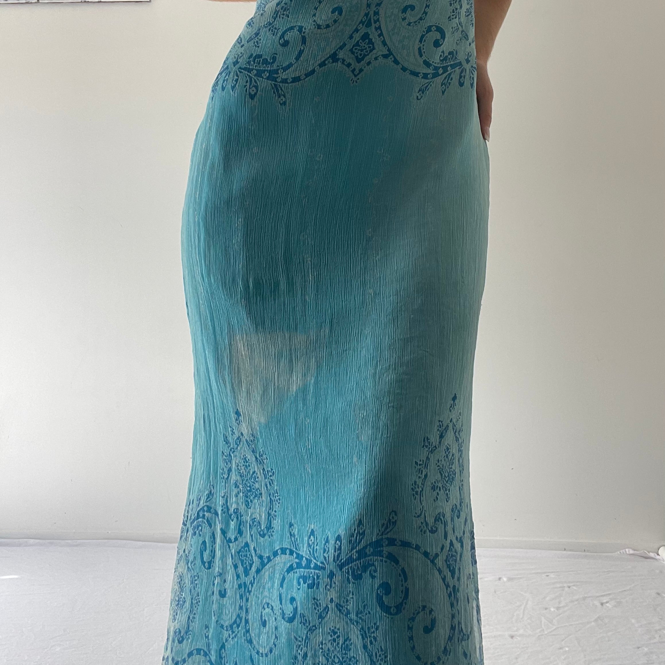 Silk Paisley Midi Dress | 8-10