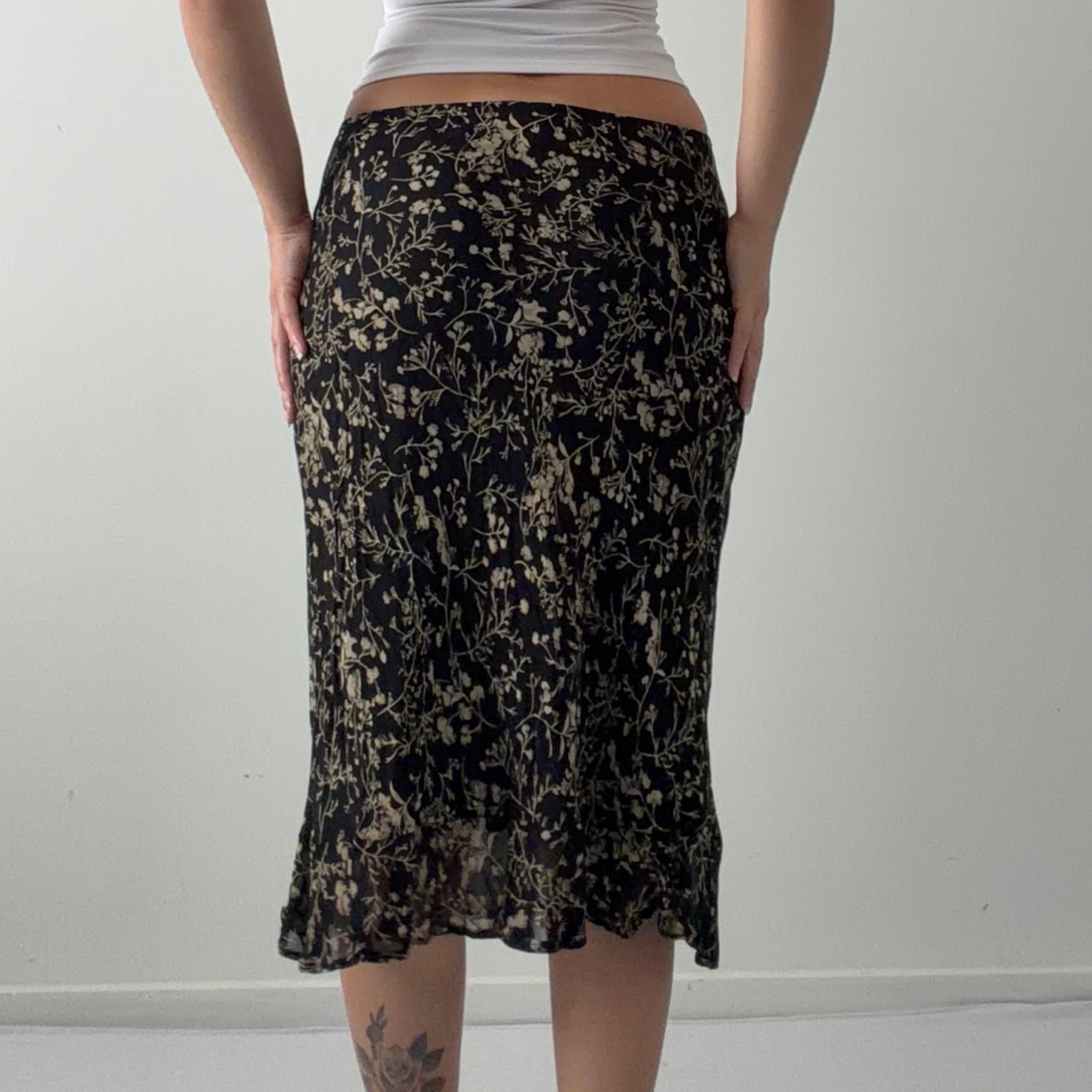 Lapris Los Angeles Floral Midi Skirt | Made in USA | S
