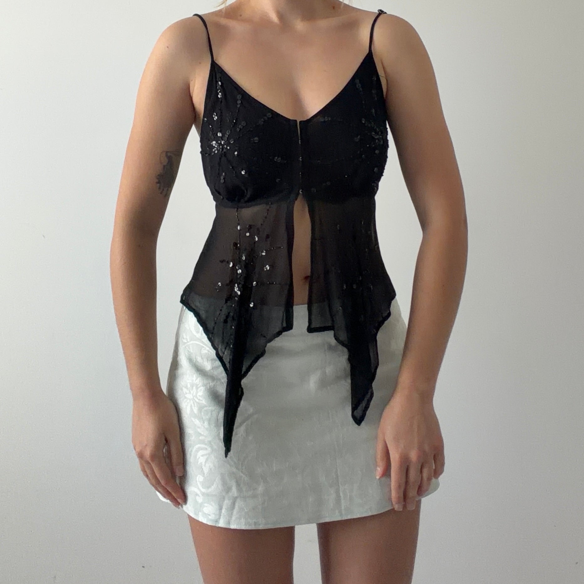 Shirley of Hollywood Silk Beaded Cami | M