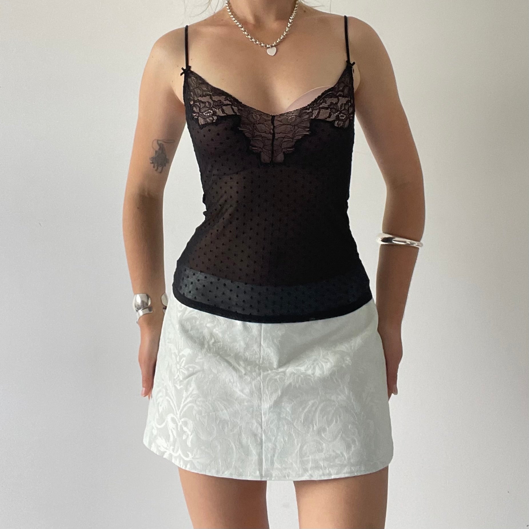 Lace Cami Tank Top | S