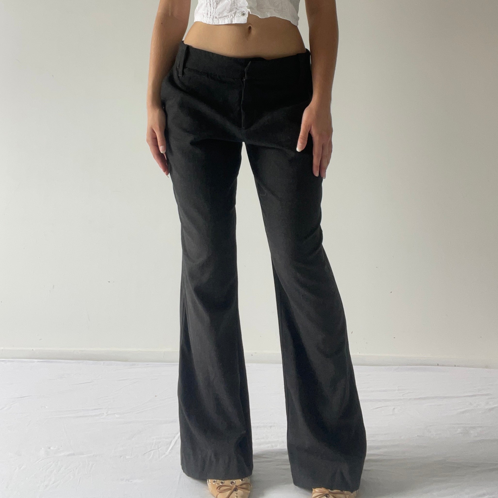 Cue Wool Wide Leg Pants | S
