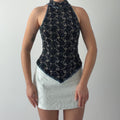 Papéll Boutique Silk Beaded Top | S