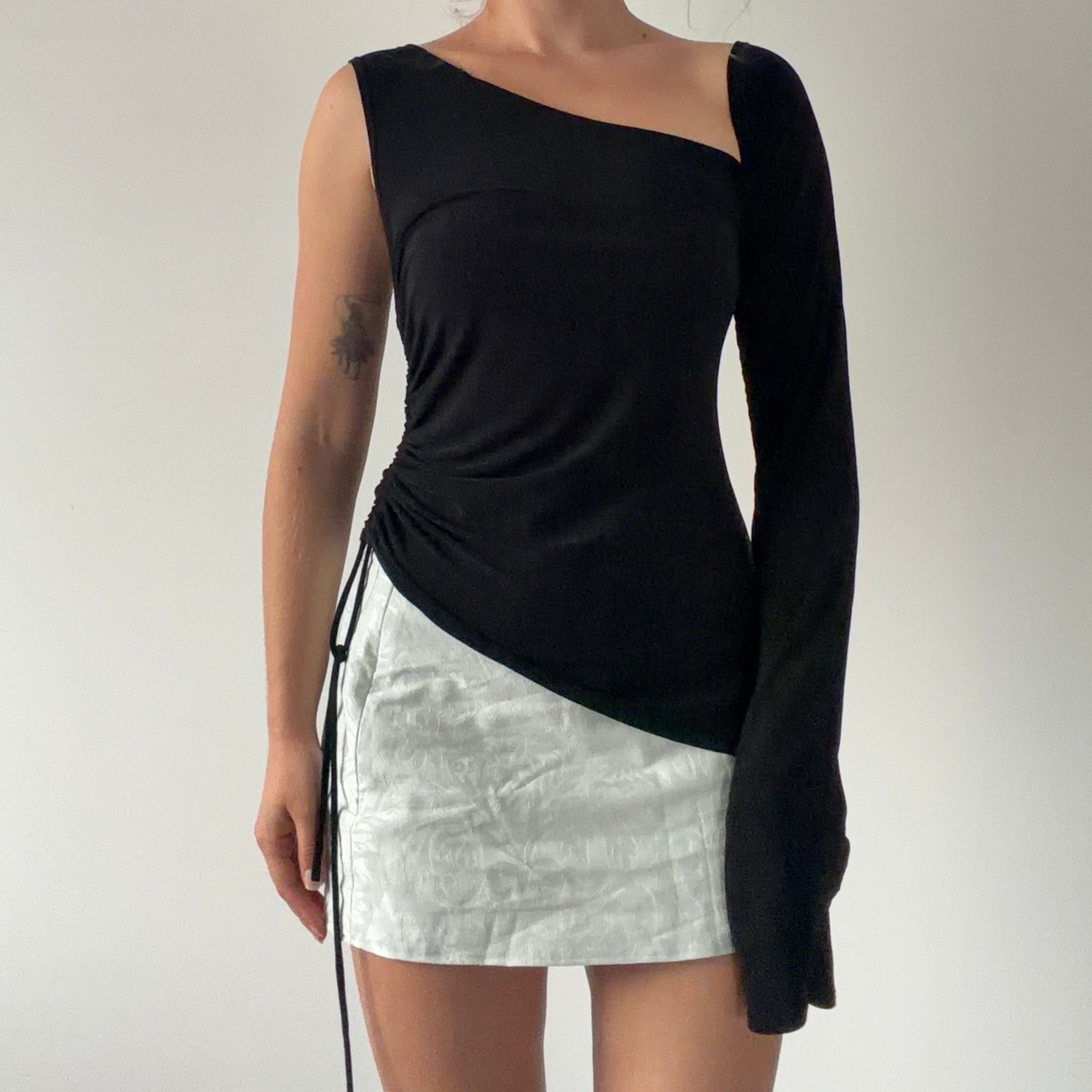 K Too Asymmetric Ruched Top | 10-12