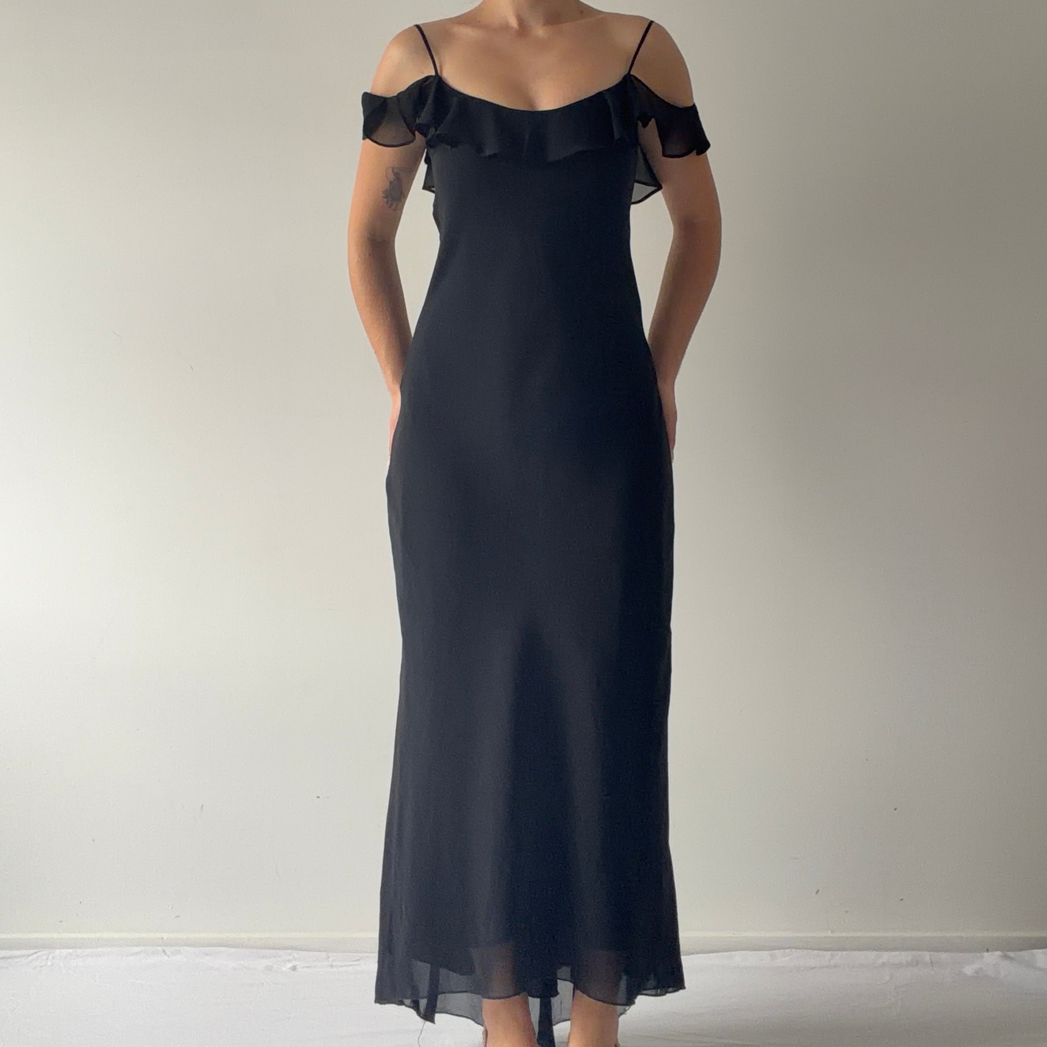 Jessica Maxi Ruffle Dress | Made in Canada | 6-8