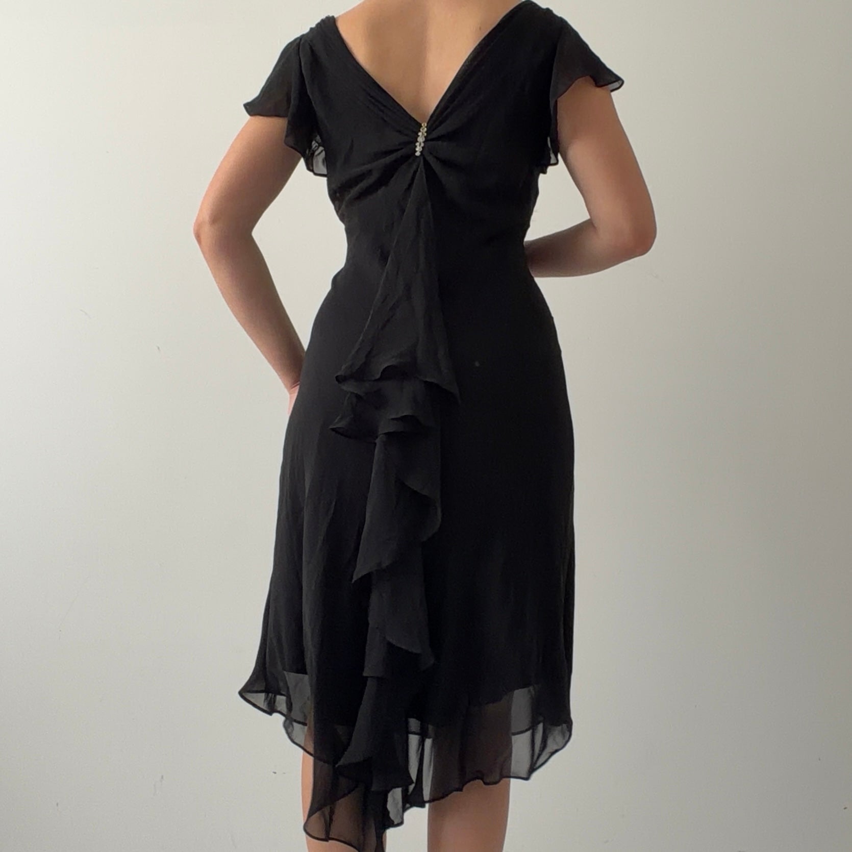 S-L Fashions Cowl Midi Dress | L