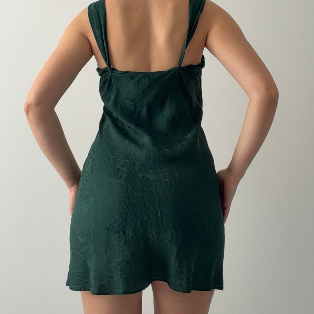 August Silk Mini Slip Dress | S