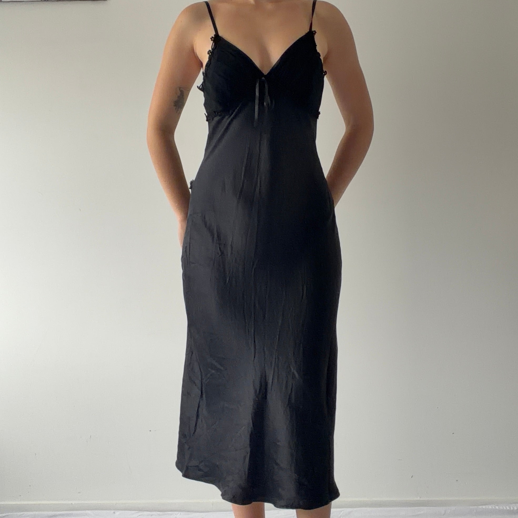 Zenza Silk Maxi Slip Dress | Made in NZ | S