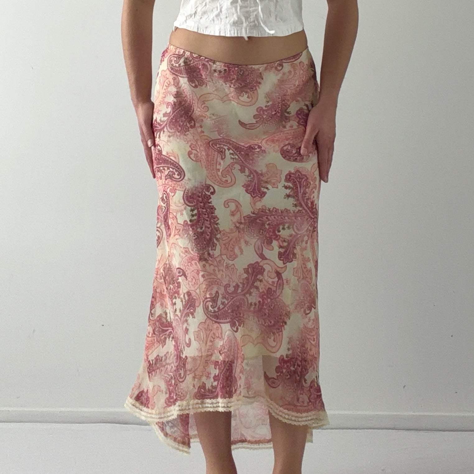 Fashion Bug Paisley Midi Skirt | L