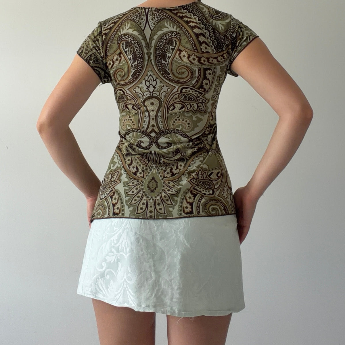 Agenda Paisley Babydoll Top | M