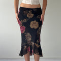 Star City Floral Midi Skirt | Made in USA | 6-8