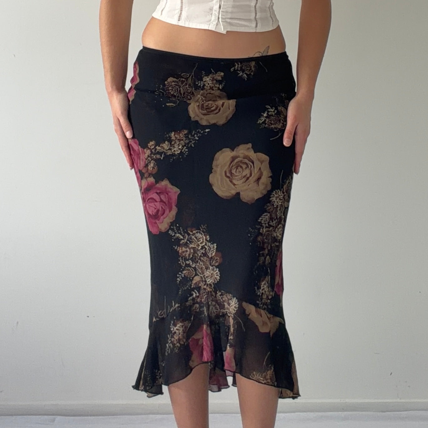 Star City Floral Midi Skirt | Made in USA | 6-8