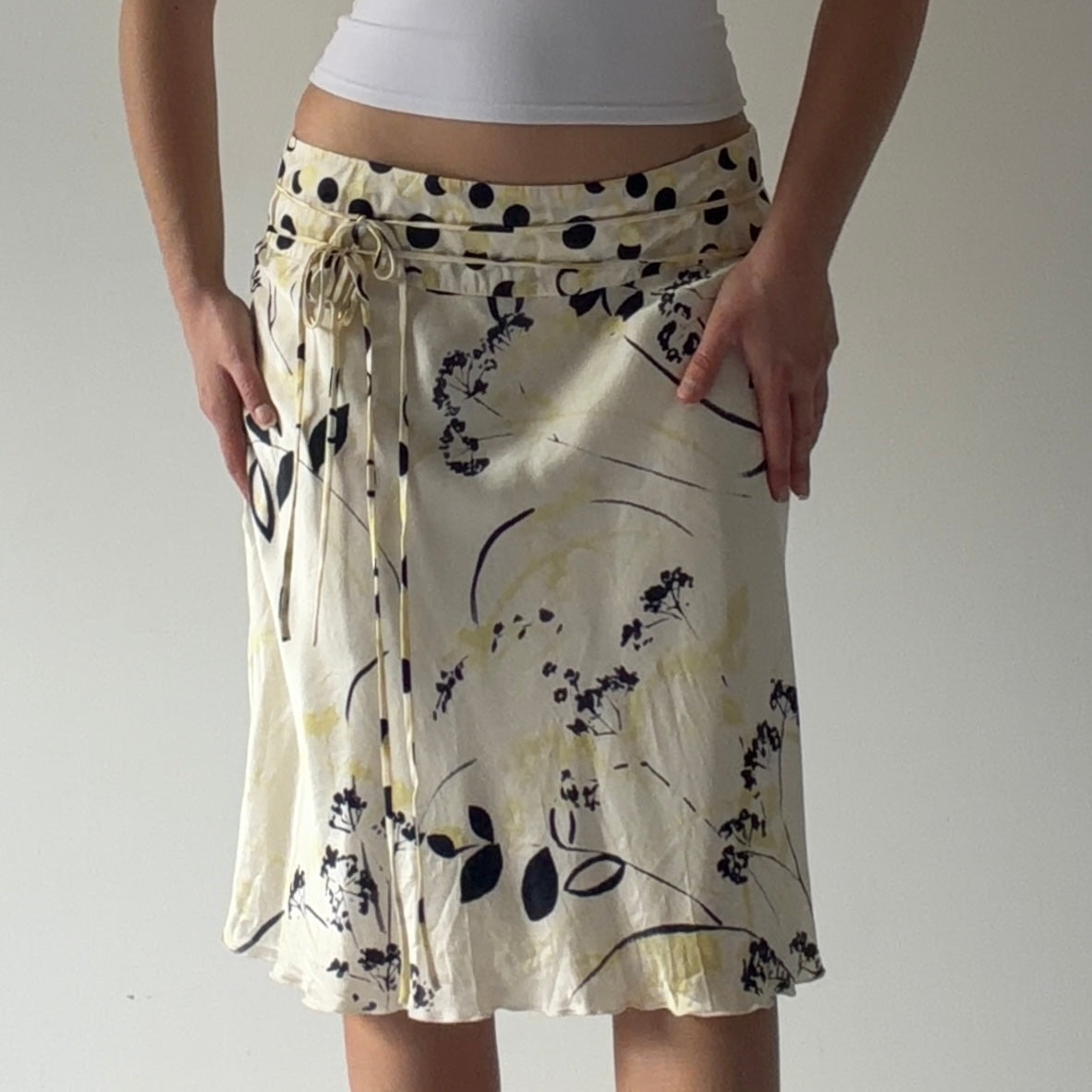 Kenzie Silk Midi Skirt | S-M