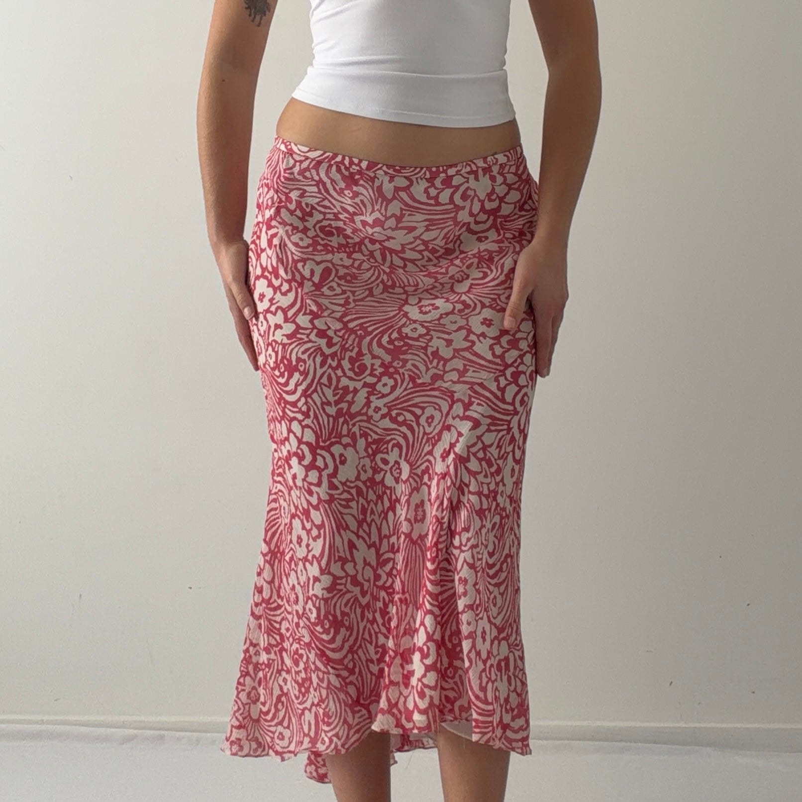 Jones New York Silk Midi Skirt | XXL