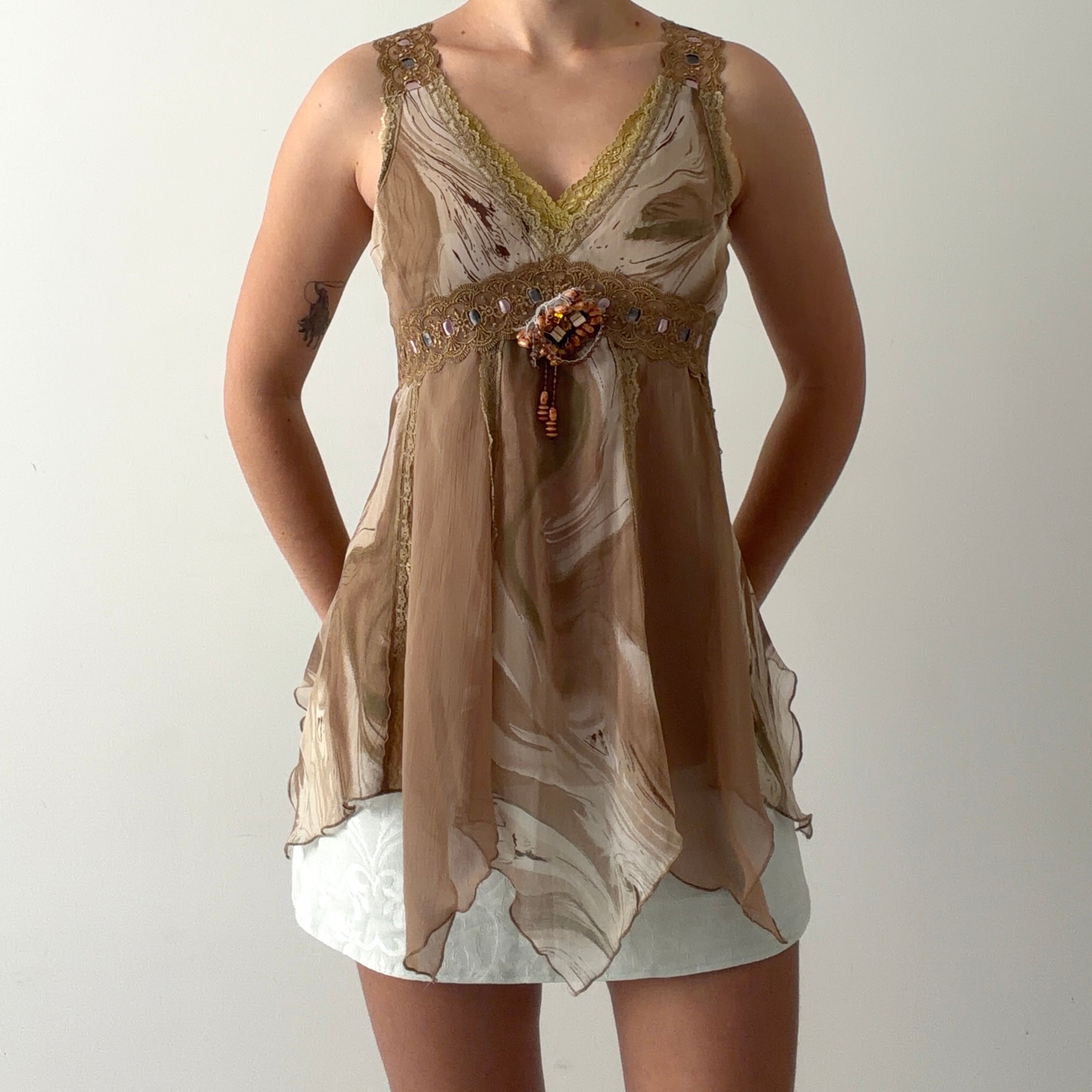 Pinky Boho Fairy Top | M