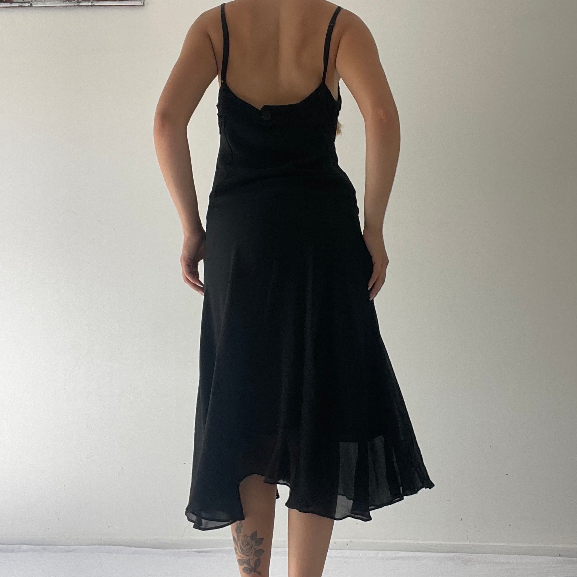 Silk Drop-Waist Midi Dress | Made in Australia | S