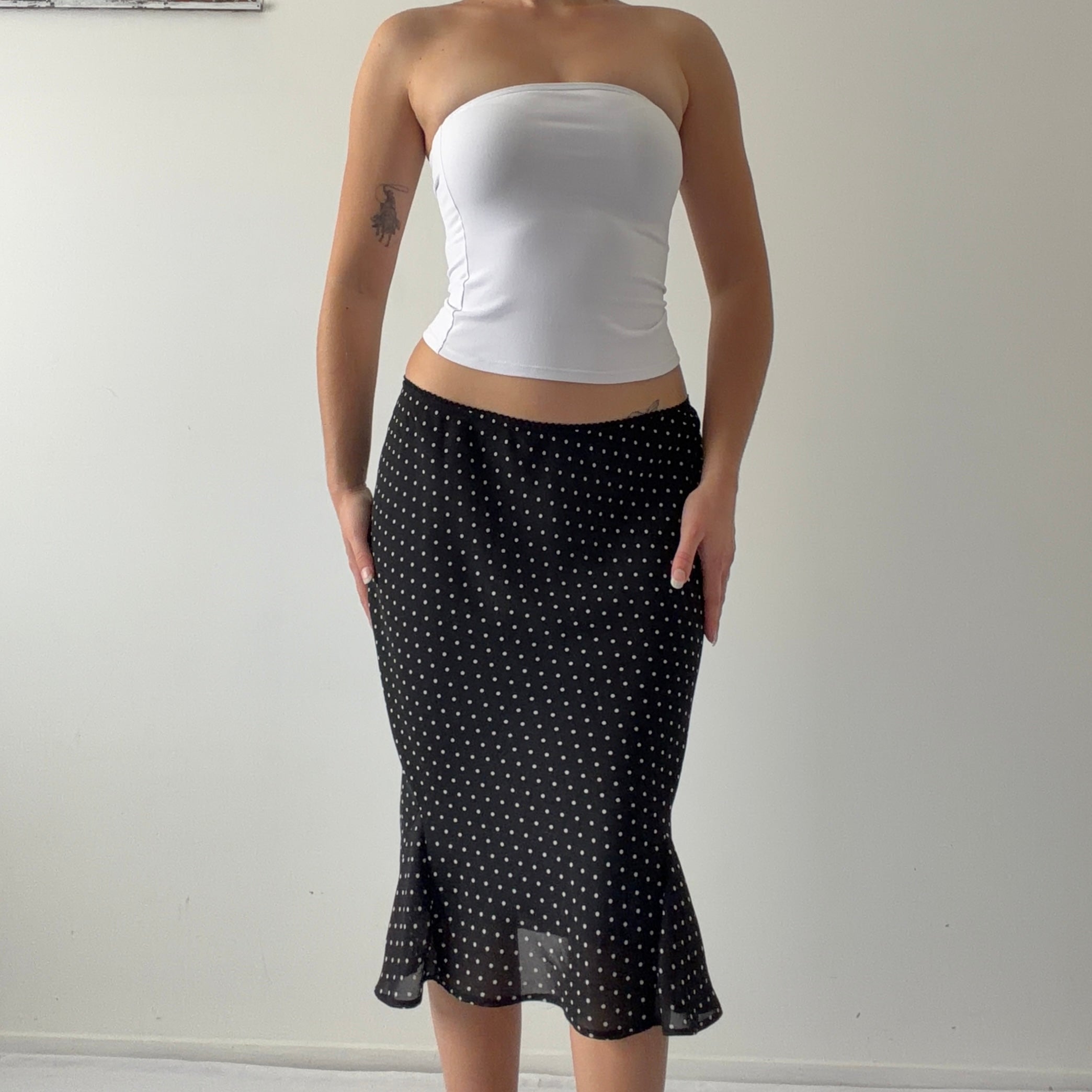 Reitmans Polka Dot Bias Skirt | 12-16