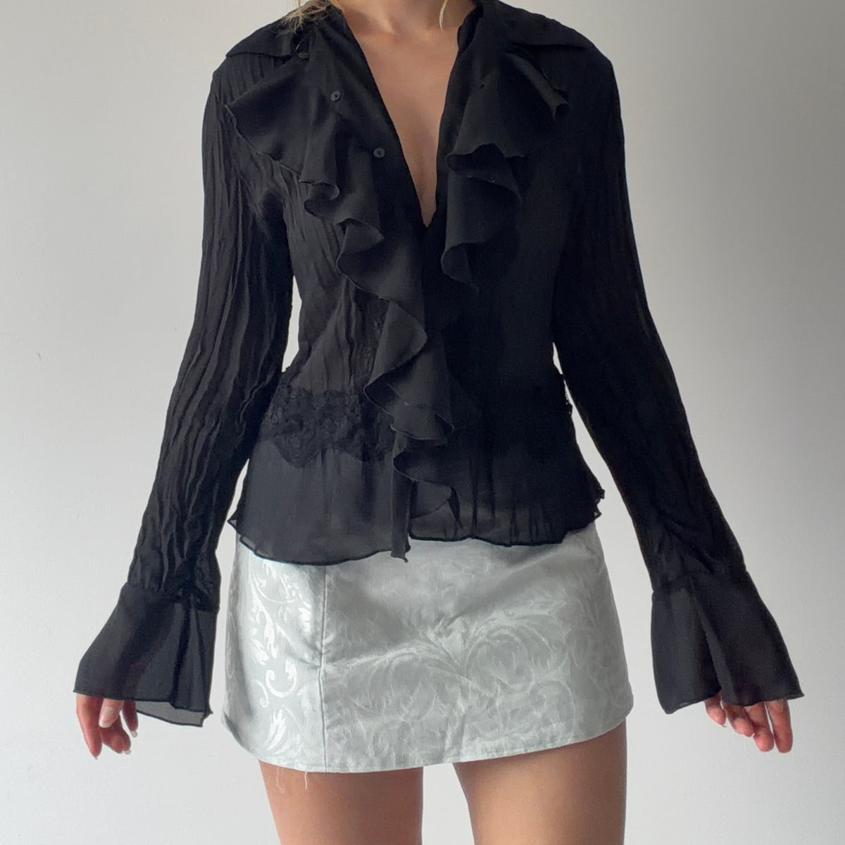 White Stag Bell Sleeve Top | M-L