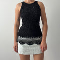M & Co Crochet Sequin Top | L