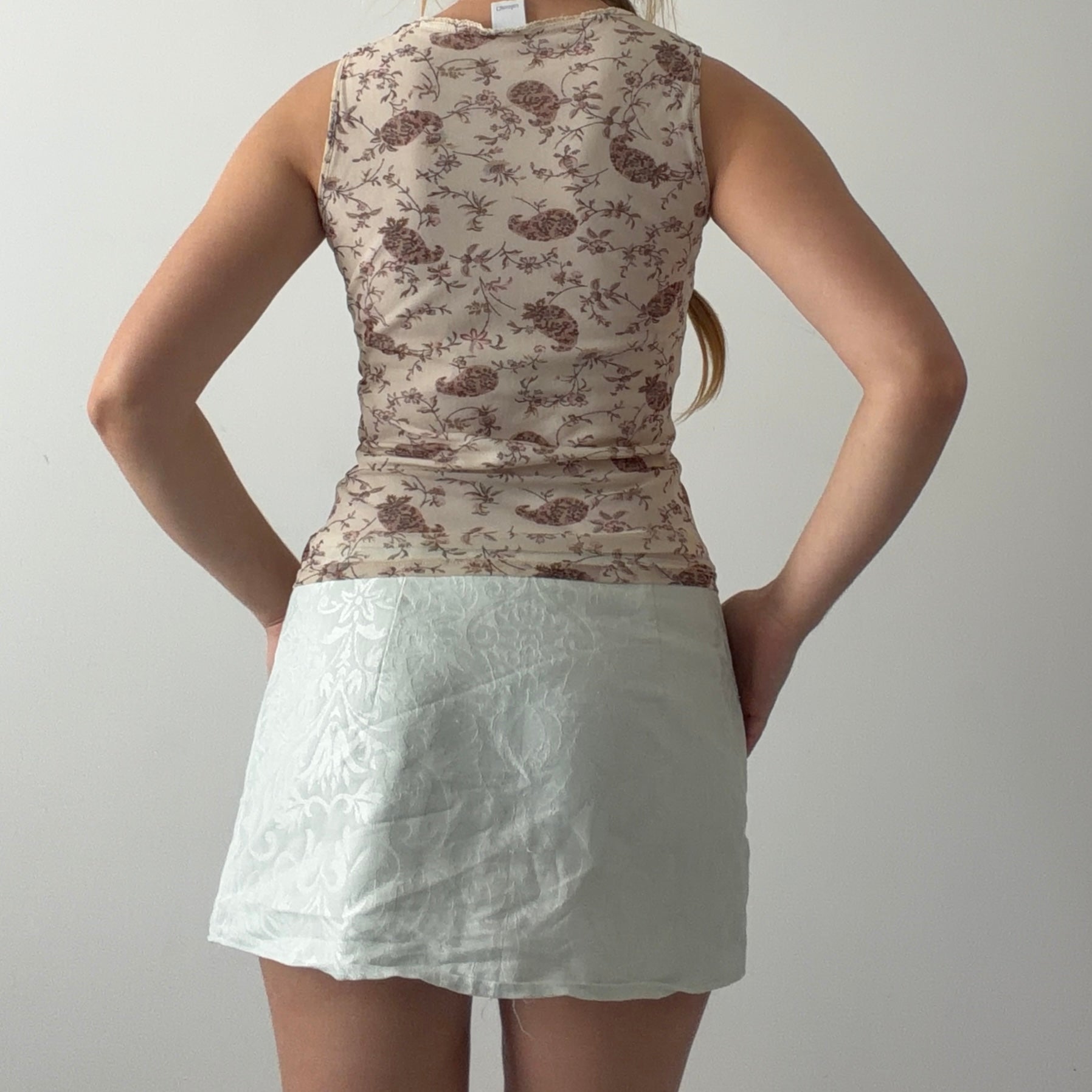 Camaieu Floral Mesh Babydoll Cami | 8-10