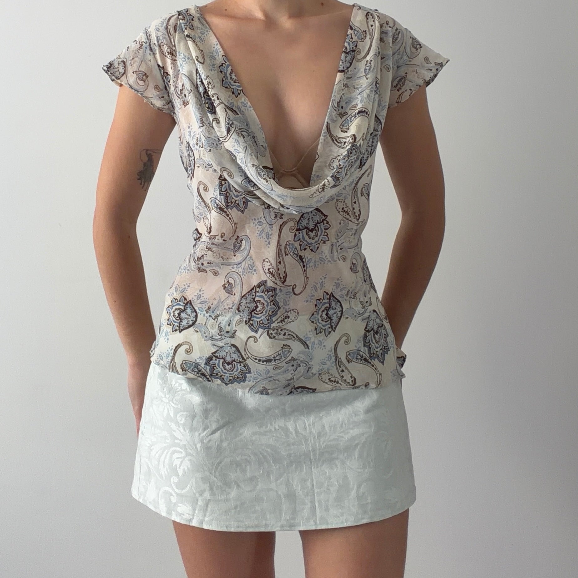 Apt 9 Paisley Cowl Top | 10-12