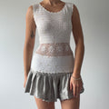Apart Sequin Crochet Top | L