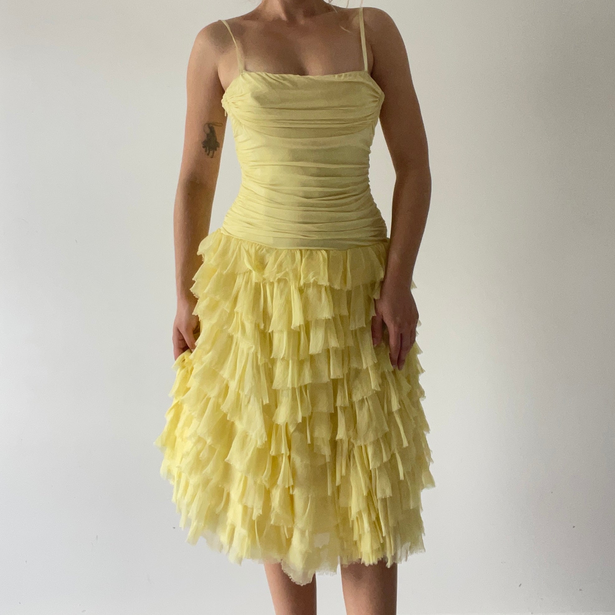 BCBG Silk Ruffle Dress | S